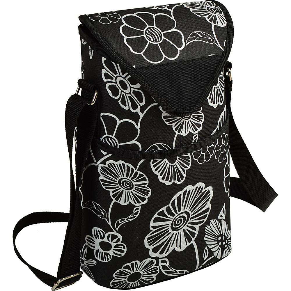 Picnic at Ascot Insulated Wine Water Bottle Tote with Shoulder Strap Night Bloom Picnic at Ascot Outdoor Accessories