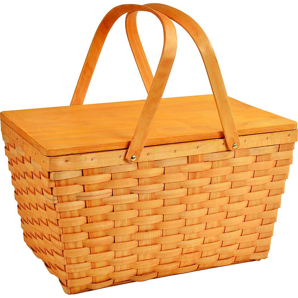 Picnic at Ascot Large Family Size Traditional American Lined Picnic Basket Honey Picnic at Ascot Outdoor Accessories