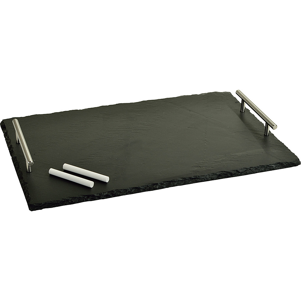 Picnic at Ascot Sardo Slate Cheese Board with Soapstone Chalk Black Slate Picnic at Ascot Outdoor Accessories
