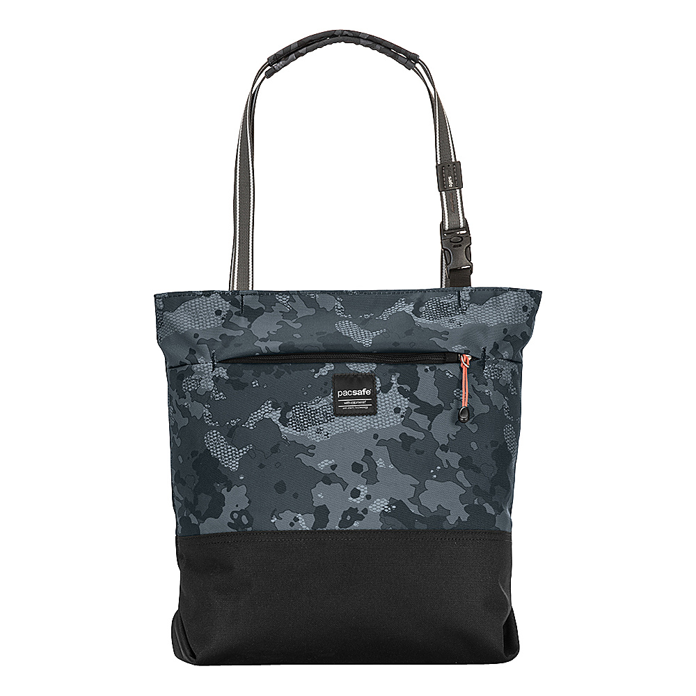 Pacsafe RFID Slingsafe LX200 Anti Theft Compact Tote Grey Camo Pacsafe Fabric Handbags