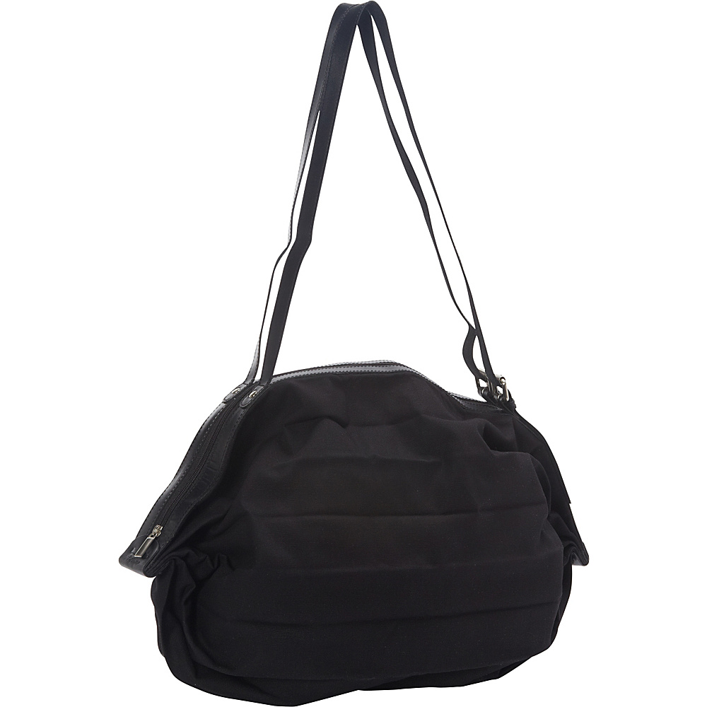Bellino Accordion Hobo Tote Black Bellino Fabric Handbags