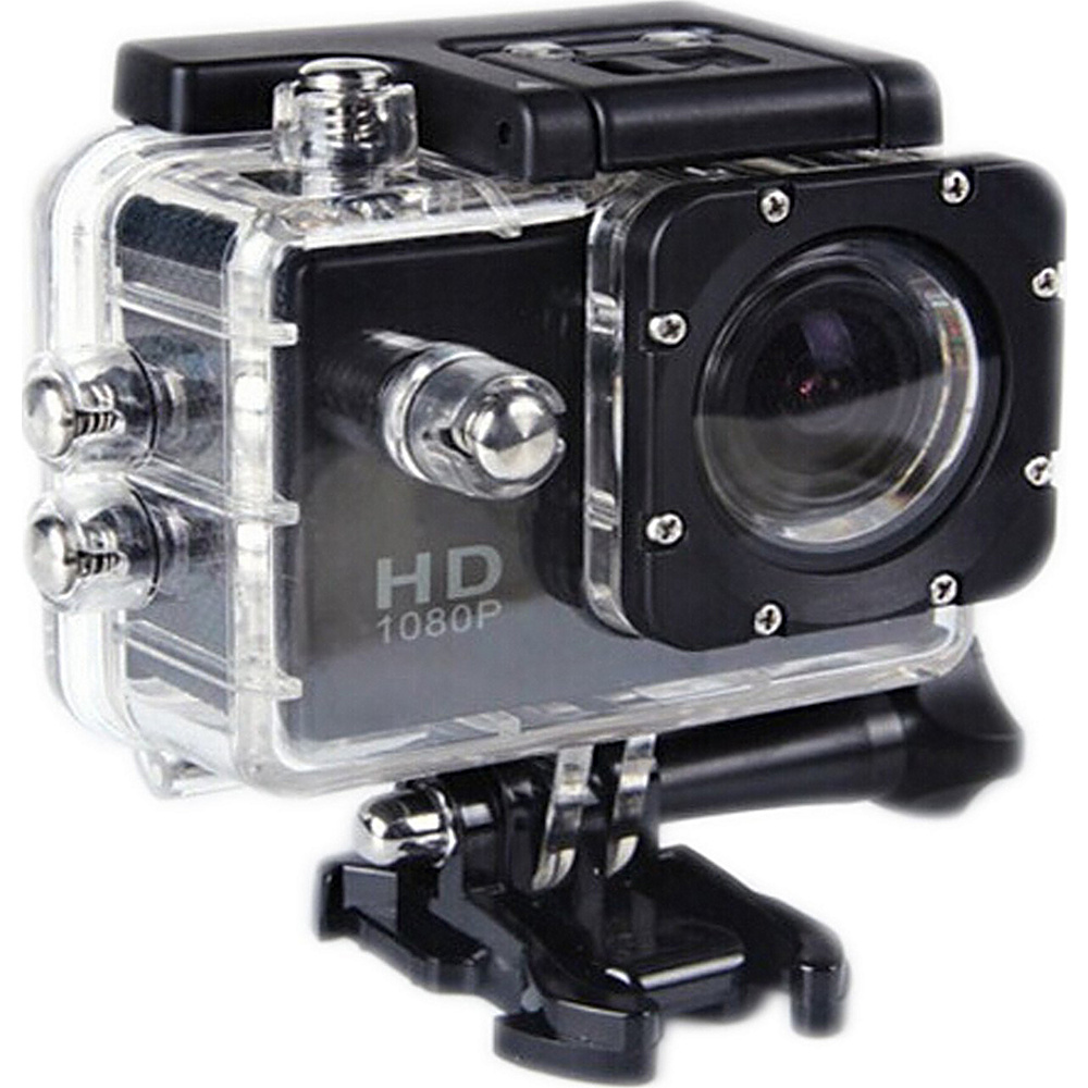 Koolulu 1080p 12MP Wide Angle Sport Video Camera with Waterproof Case Black Koolulu Cameras