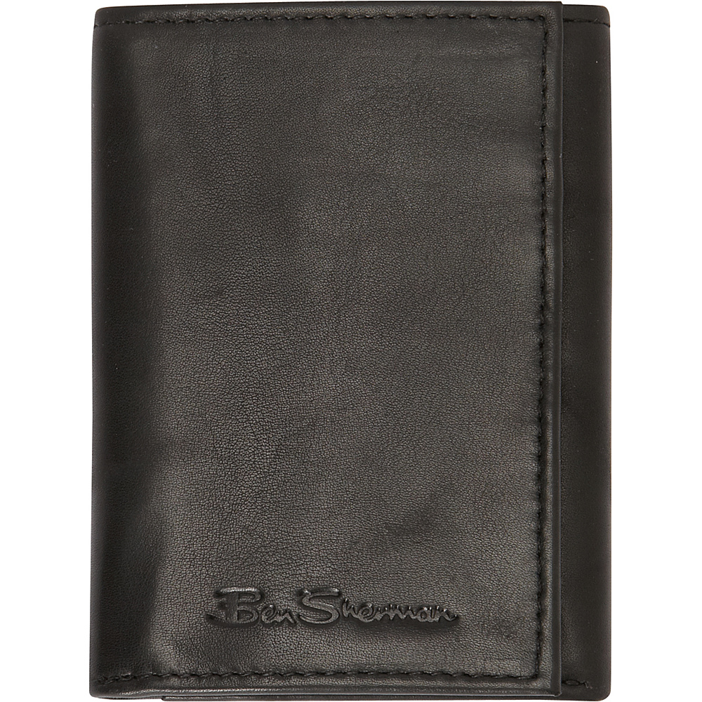 Ben Sherman Luggage Manchester Collection Leather Trifold Wallet Black Ben Sherman Luggage Men s Wallets