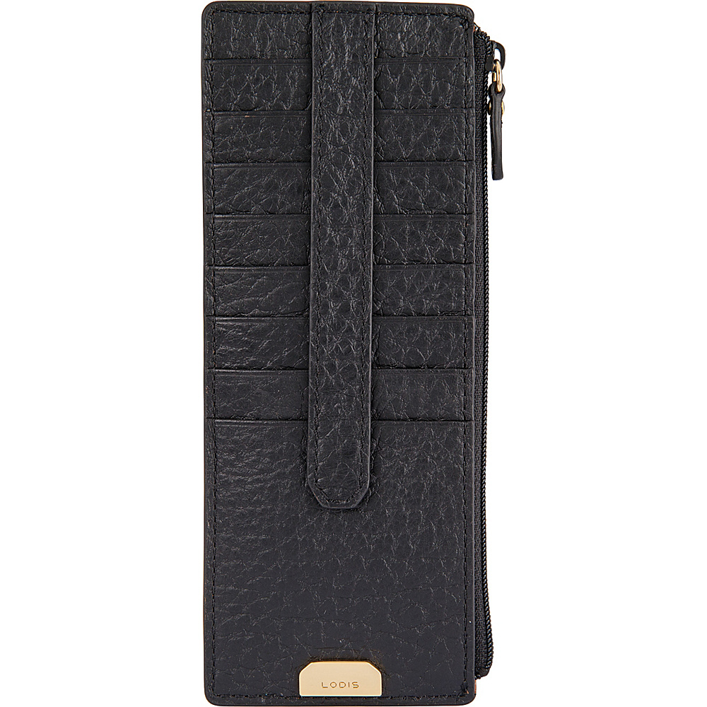 Lodis Borrego Under Lock and Key Credit Card Case with Zipper Black Lodis Women s Wallets