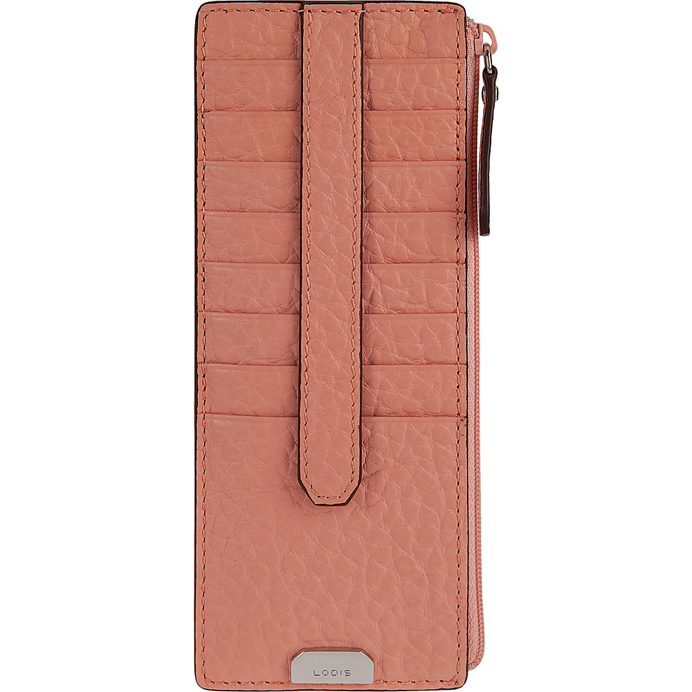 Lodis Borrego Under Lock and Key Credit Card Case with Zipper Blush Lodis Women s Wallets