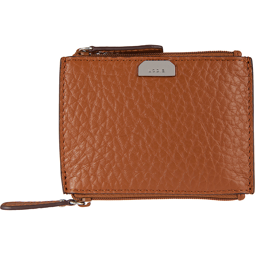 Lodis Borrego Under Lock and Key Frances Double Zip Pouch Toffee Lodis Women s Wallets
