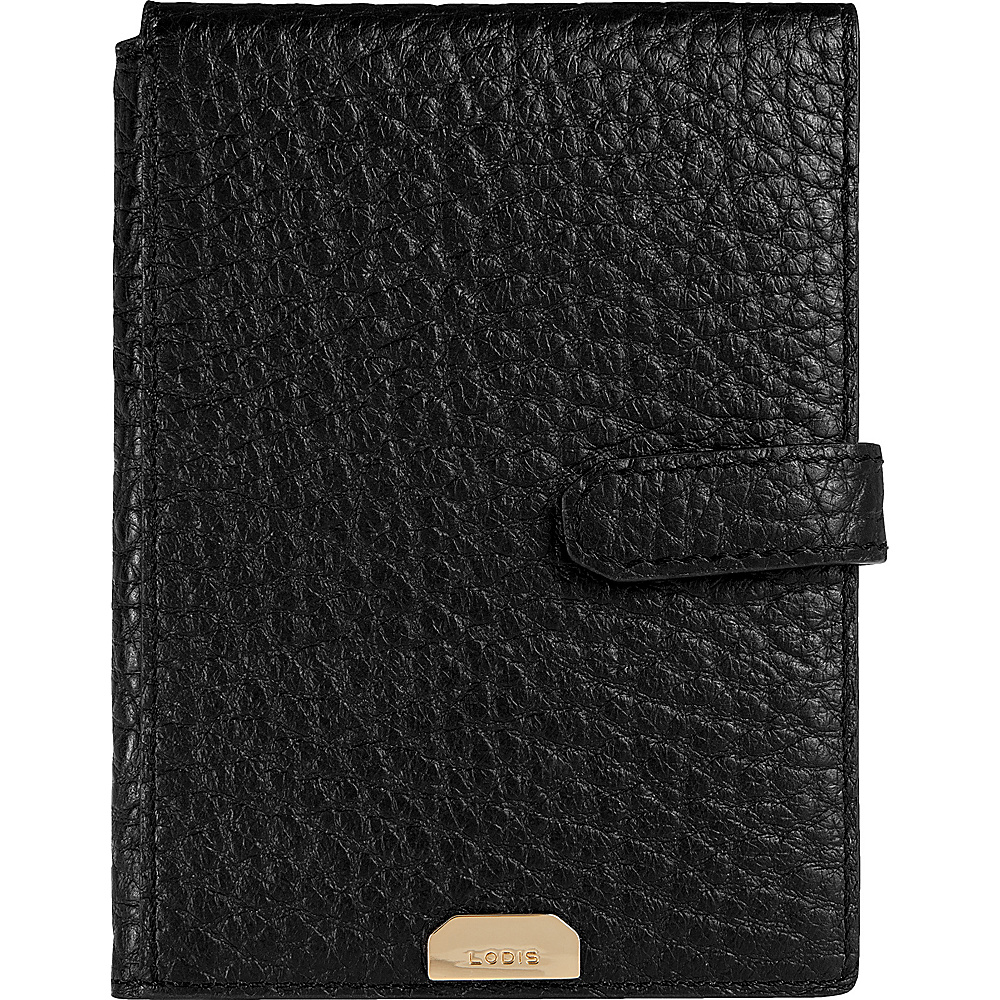Lodis Borrego Under Lock and Key Passport Wallet with Ticket Flap Black Lodis Travel Wallets