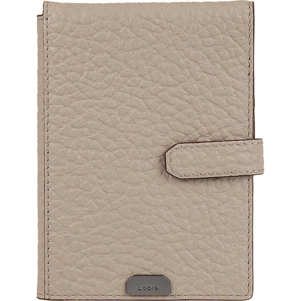 Lodis Borrego Under Lock and Key Passport Wallet with Ticket Flap Taupe Lodis Travel Wallets