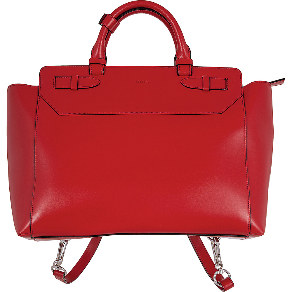 Lodis Audrey Quince Convertible Backpack Red Lodis Leather Handbags