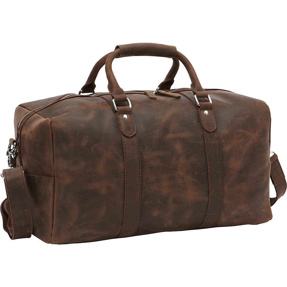 Vagabond Traveler Cowhide Leather Overnight Travel Carry On Tote Distress Vagabond Traveler Rolling Duffels