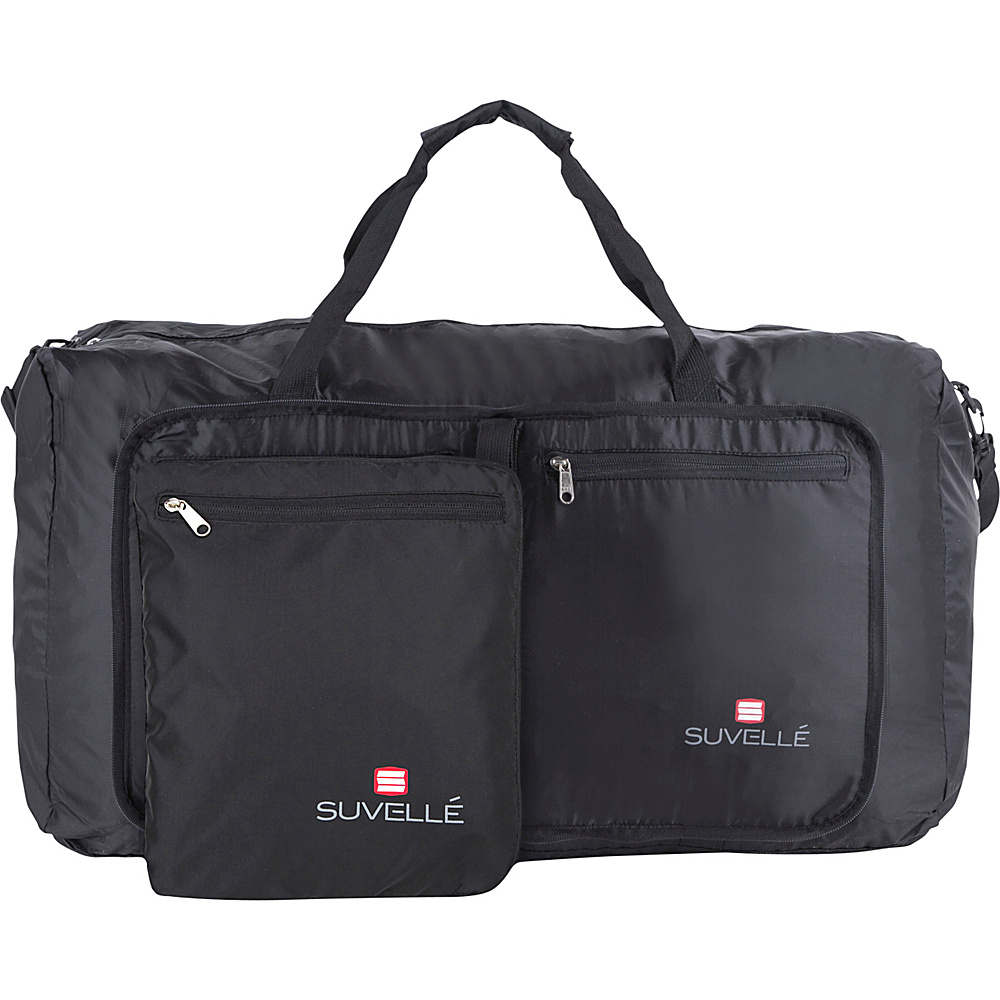 Suvelle Lightweight 29 Travel Foldable Duffel Bag Black Suvelle Travel Duffels