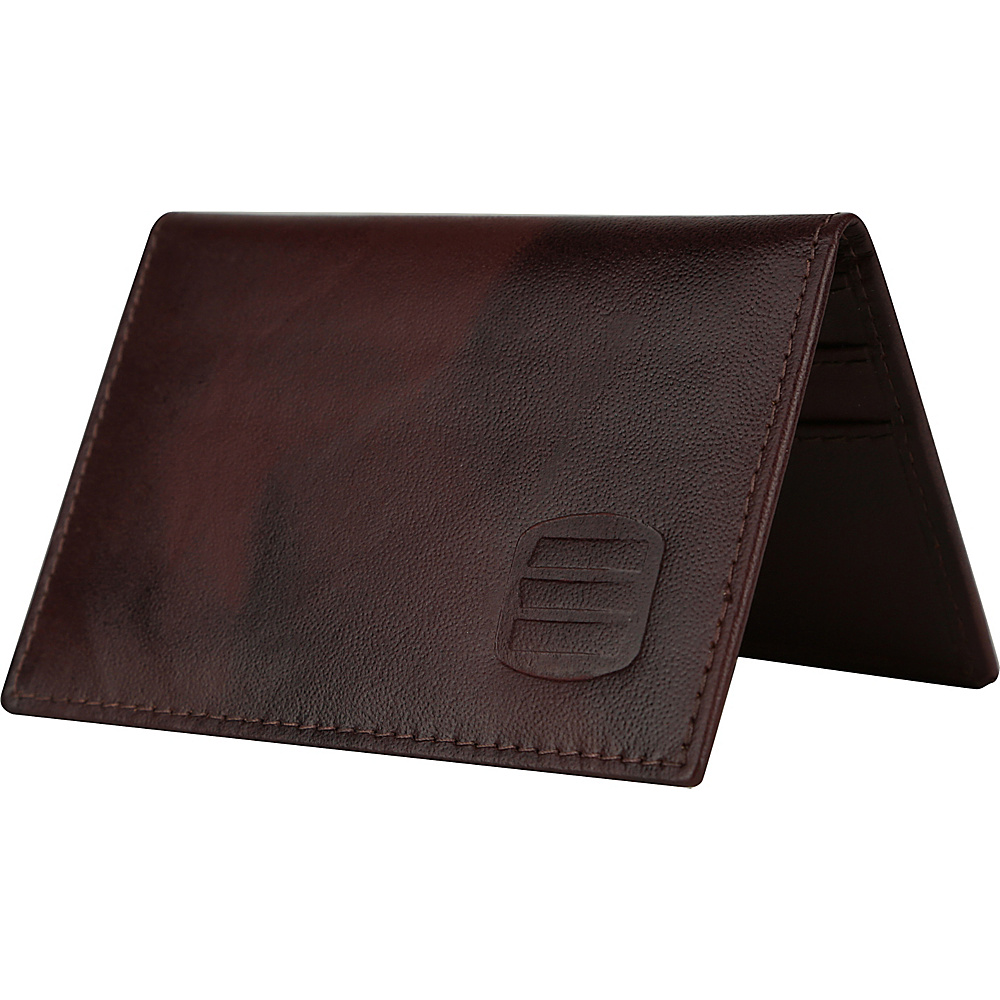 Suvelle Mens Thin RFID Slim Leather Card Holder Wallet Brown Suvelle Men s Wallets
