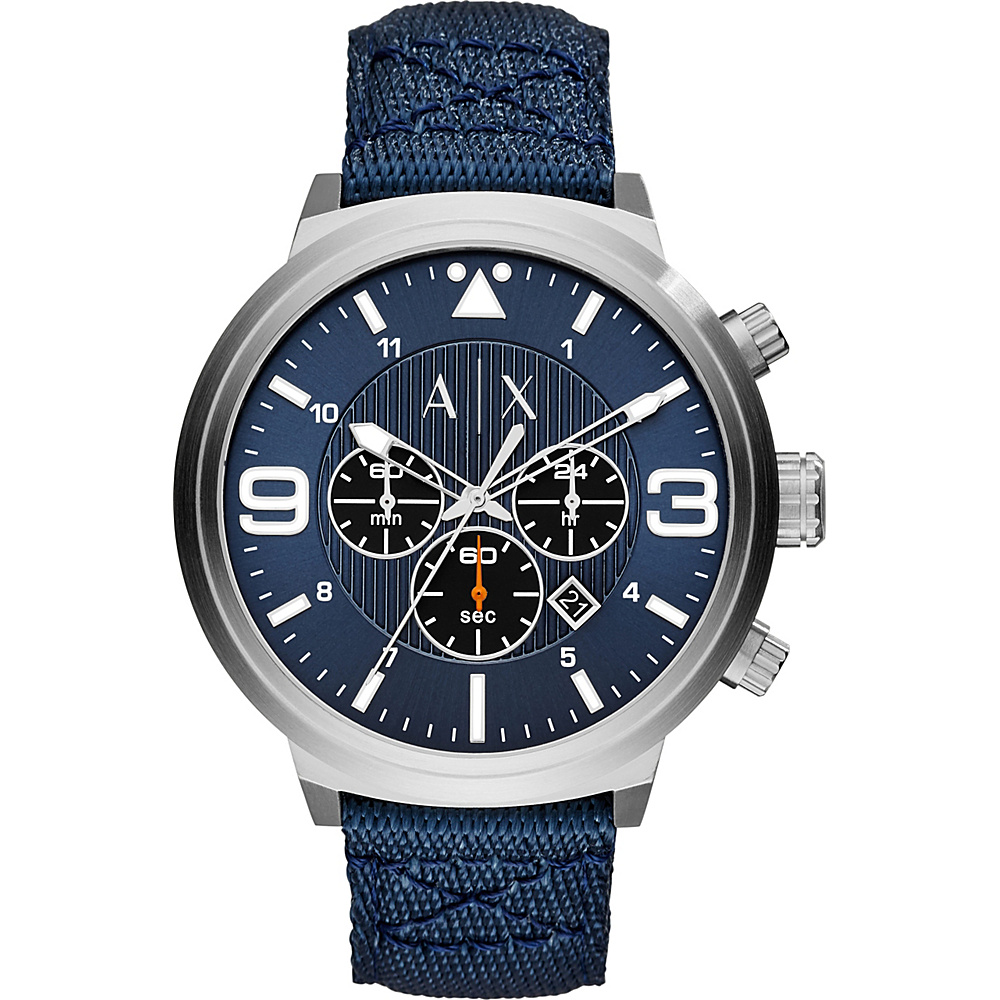 A X Armani Exchange Street Nylon Chronograph Watch Blue A X Armani Exchange Watches