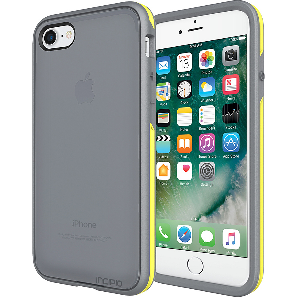 Incipio Performance Series Slim for iPhone 7 Charcoal Gray Yellow CGY Incipio Electronic Cases