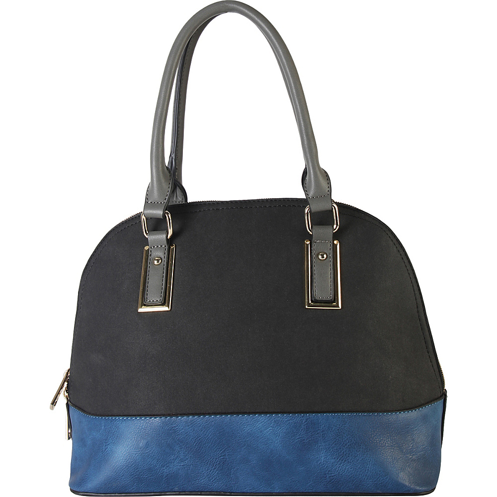 Diophy Two tone Shell Tote with Removable Straps Black Diophy Manmade Handbags