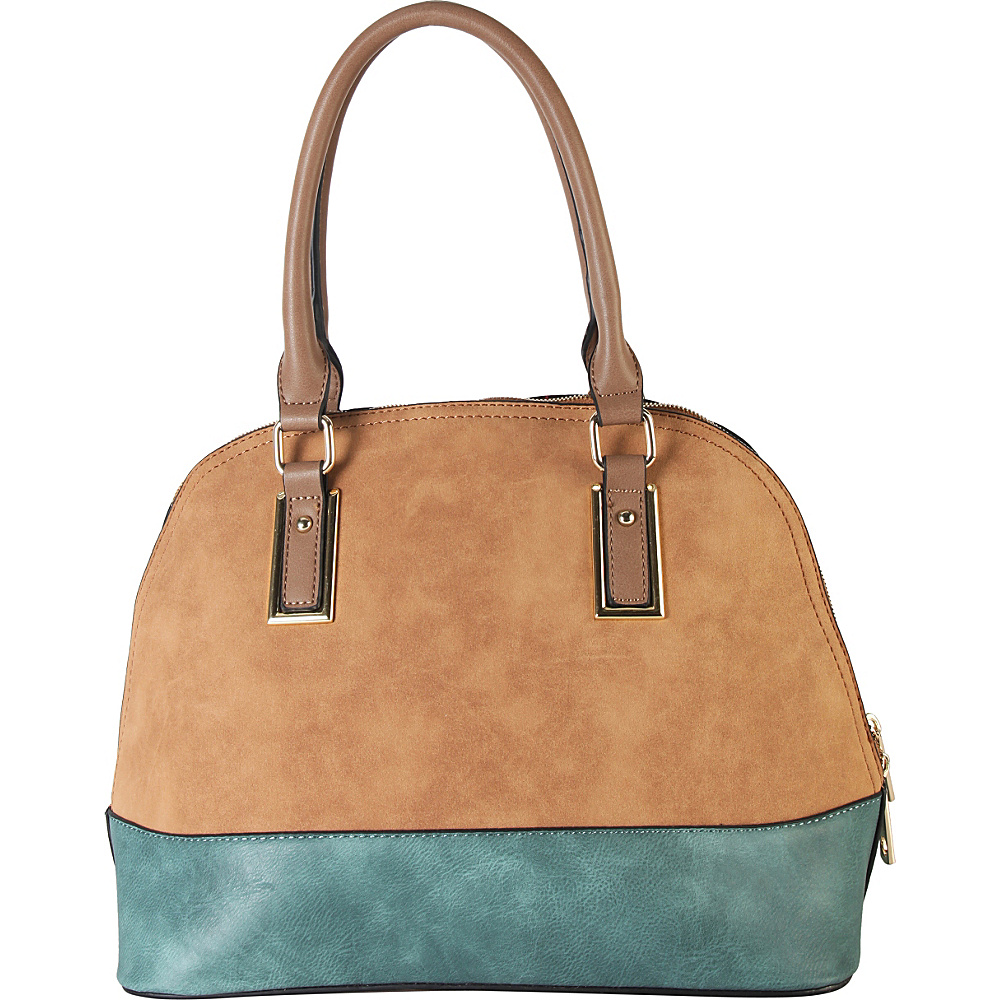 Diophy Two tone Shell Tote with Removable Straps Light Brown Diophy Manmade Handbags