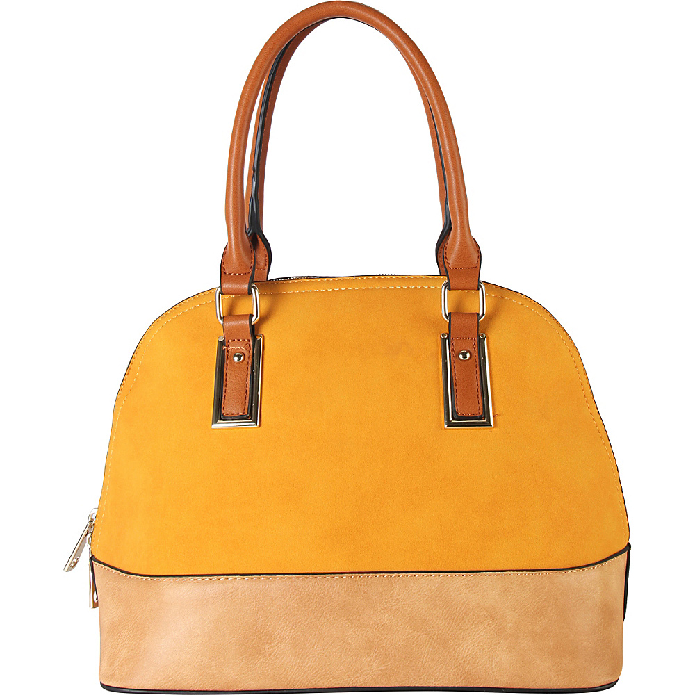 Diophy Two tone Shell Tote with Removable Straps Yellow Diophy Manmade Handbags