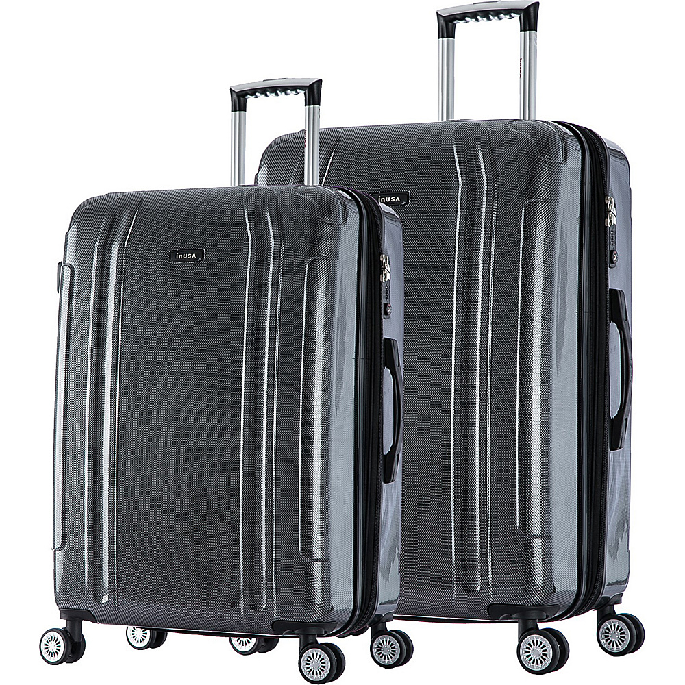 inUSA SouthWorld 23 27 2 Piece Hardside Spinner Luggage Set Dark Gray Carbon inUSA Luggage Sets