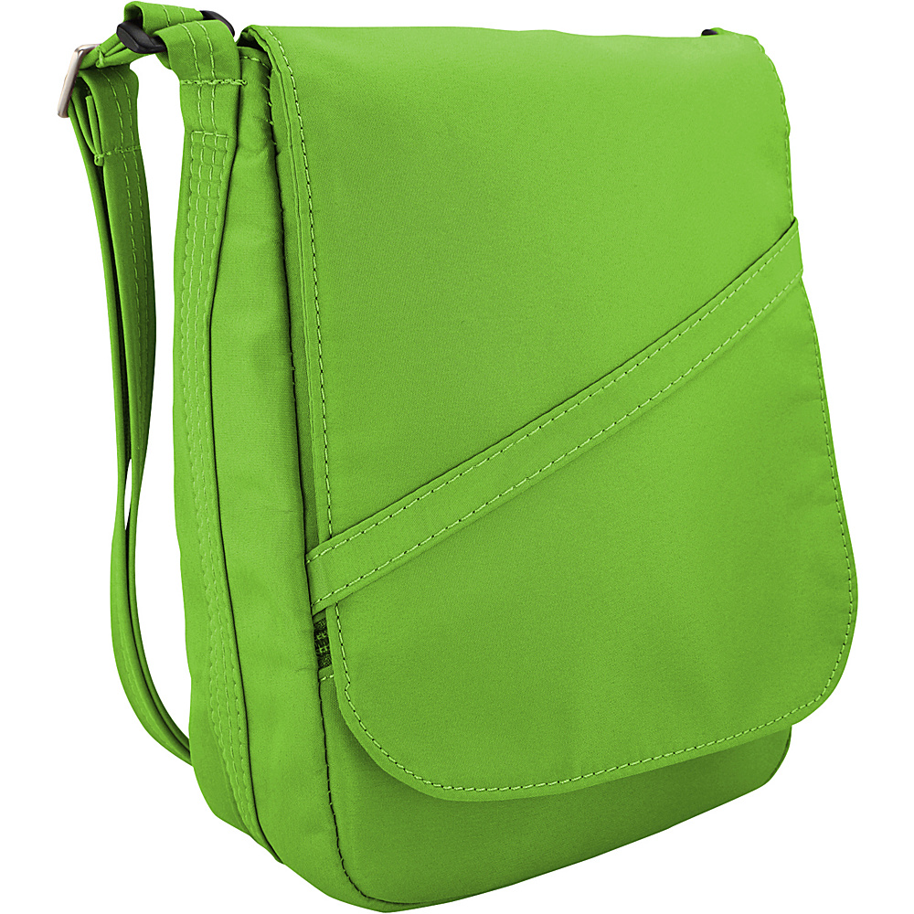 BeSafe by DayMakers Anti Theft Medium U Shape with Flap Shoulder Bag Bright Green BeSafe by DayMakers Fabric Handbags
