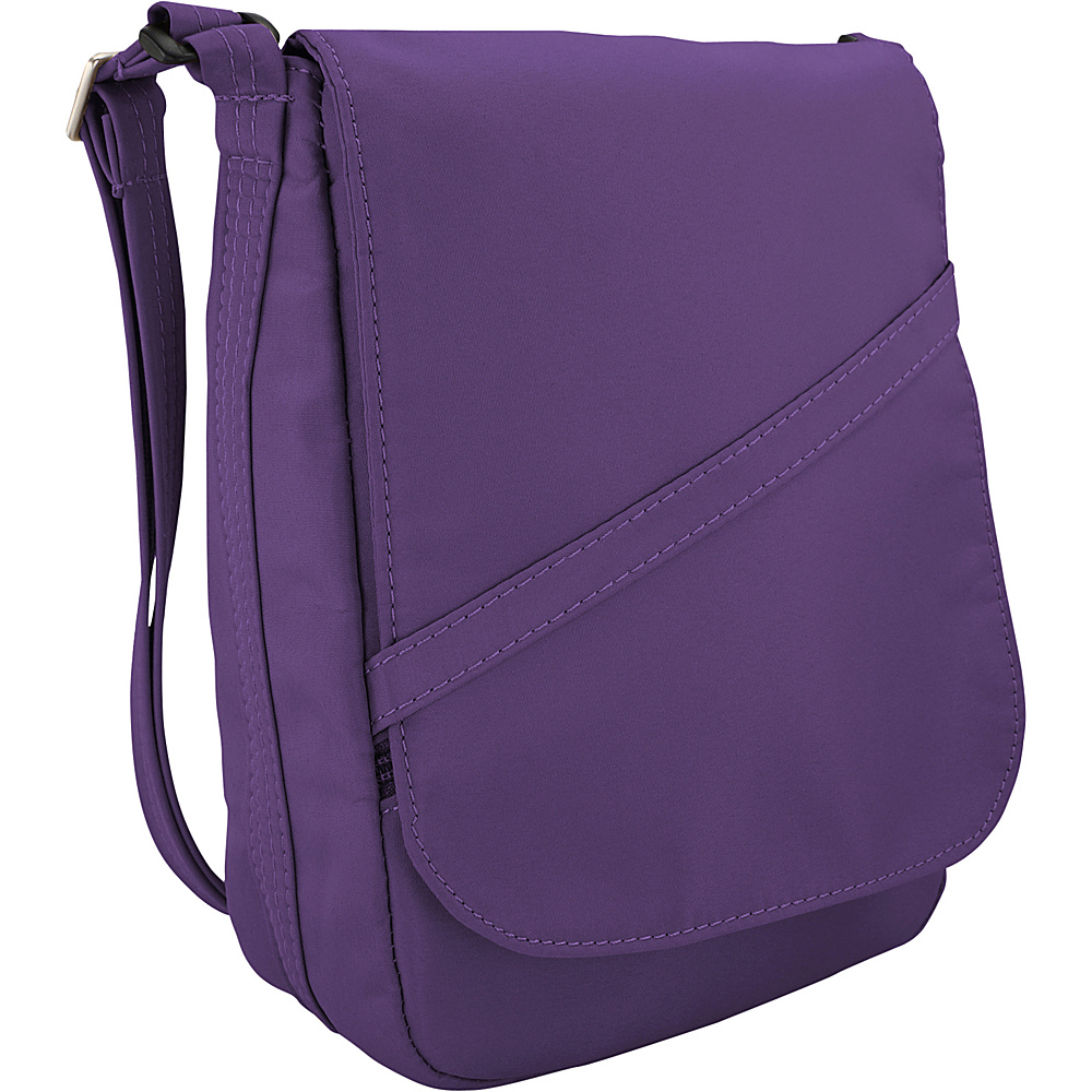 BeSafe by DayMakers Anti Theft Medium U Shape with Flap Shoulder Bag Purple BeSafe by DayMakers Fabric Handbags