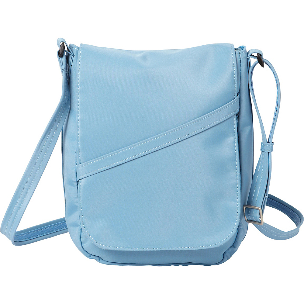 BeSafe by DayMakers Anti Theft Medium U Shape with Flap Shoulder Bag Sky Blue BeSafe by DayMakers Fabric Handbags