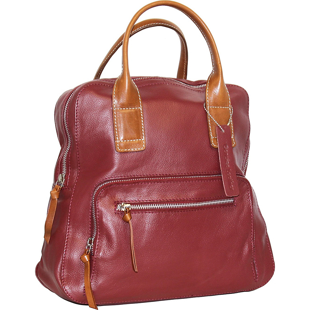 Nino Bossi Lily Petal Backpack Handbag Cabernet Nino Bossi Leather Handbags