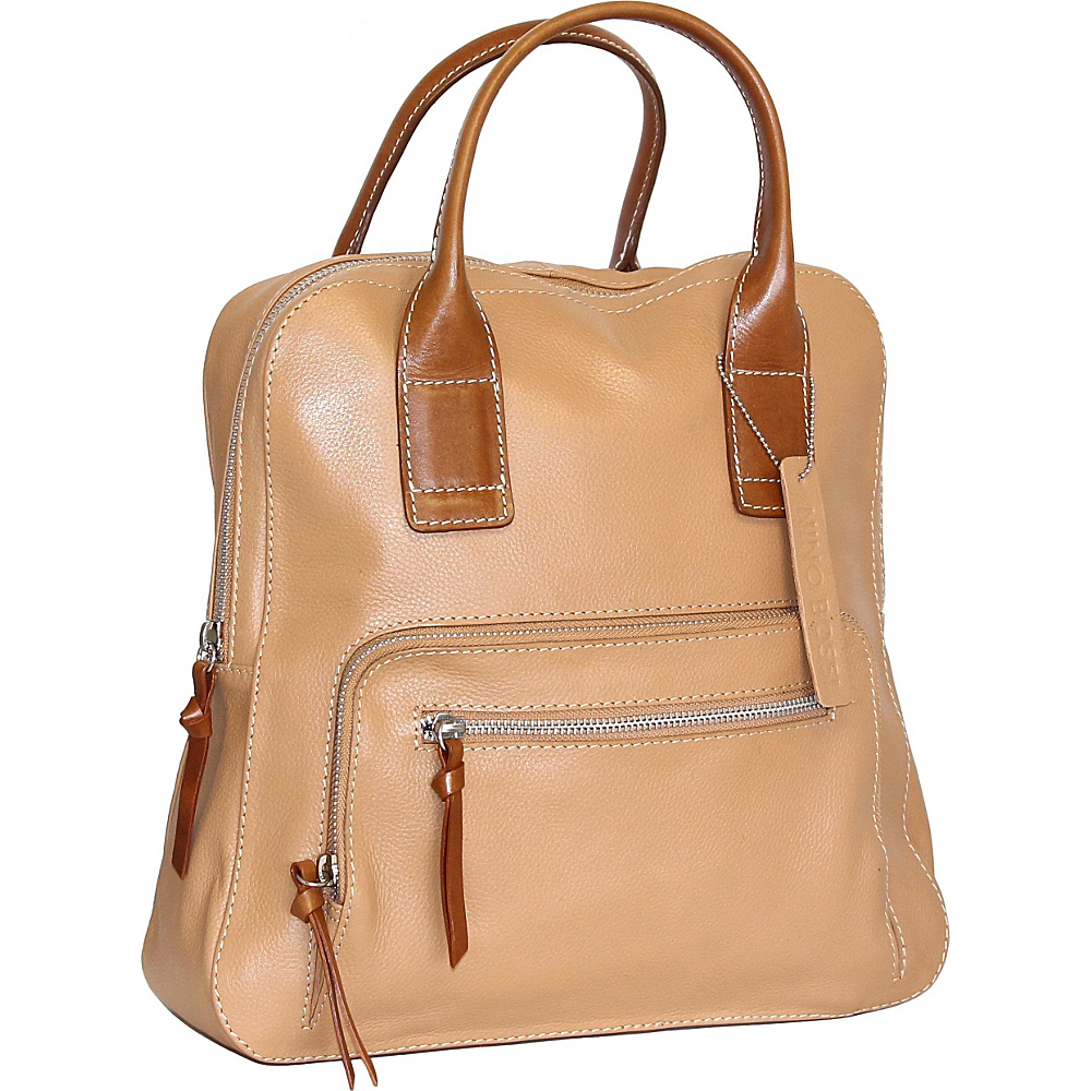 Nino Bossi Lily Petal Backpack Handbag Peanut Nino Bossi Leather Handbags