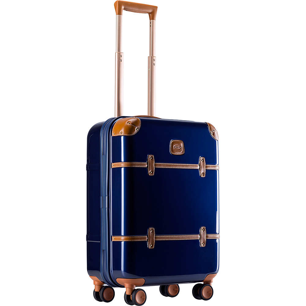 BRIC S Bellagio Metallo 2.0 21 Carry On Spinner Trunk Blue BRIC S Hardside Carry On
