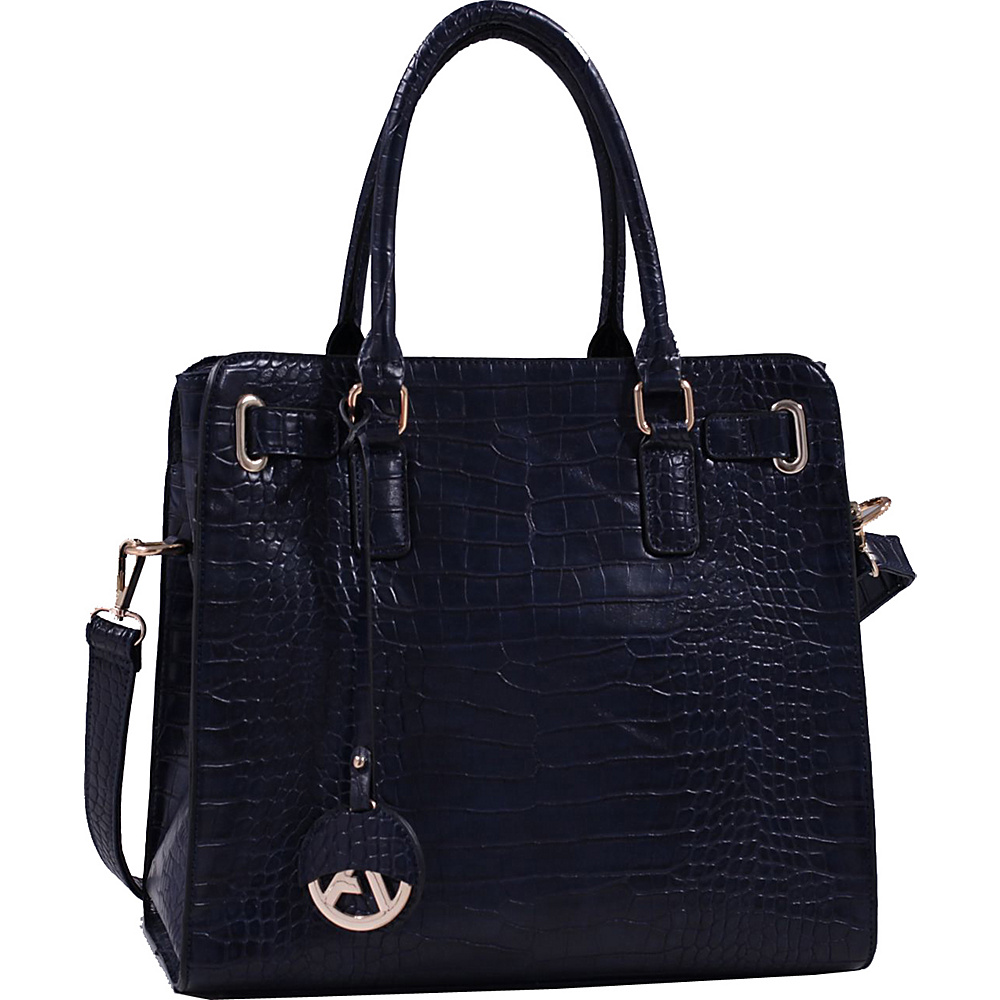 MKF Collection Flair N Square Croc Tote Navy MKF Collection Manmade Handbags