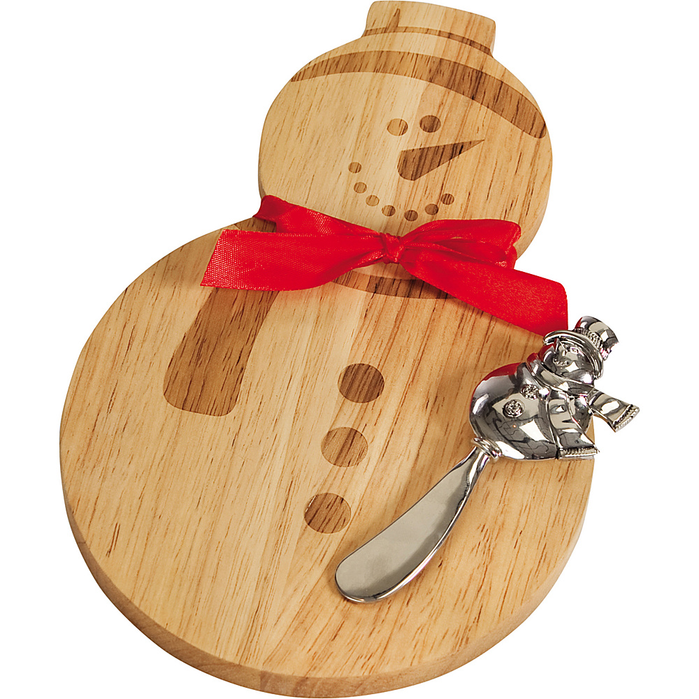 Picnic Plus Snowman Cheese Cutting Board Wood Picnic Plus Outdoor Accessories