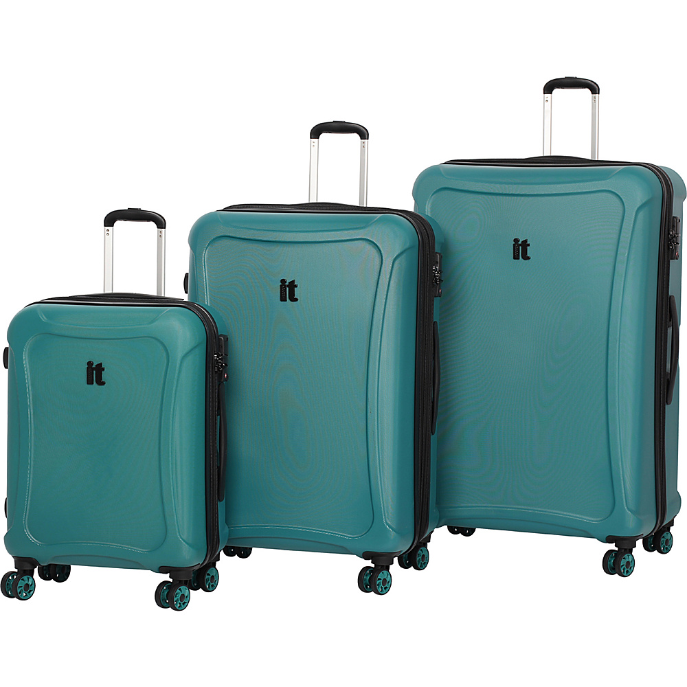 it luggage Duraliton Neptune 8 Wheel 3 Piece Set with TSA Lock Teal Green it luggage Luggage Sets