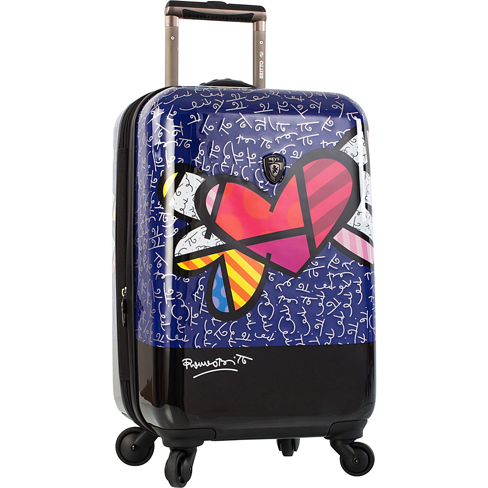 Heys America Britto Heart with Wings 21 Hardside Spinner Carry On Multi Britto Heart With Wings Heys America Softside Carry On