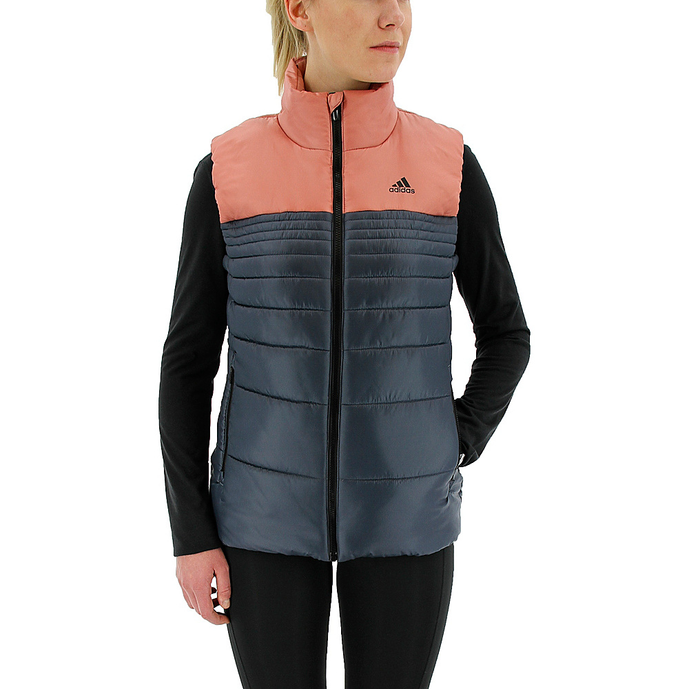 adidas apparel Womens Insulated Vest L Utility Blue Raw Pink adidas apparel Women s Apparel