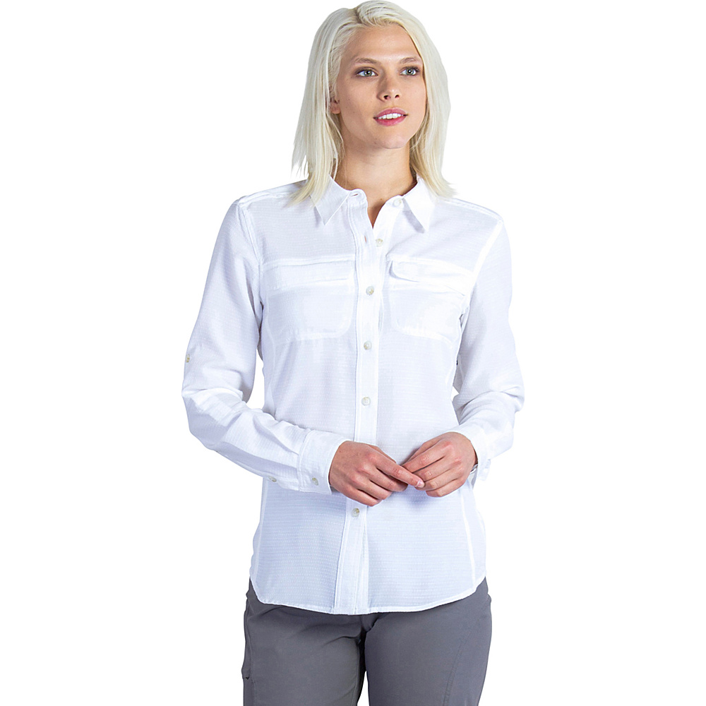 ExOfficio Womens Gill Long Sleeve Shirt XL White ExOfficio Women s Apparel