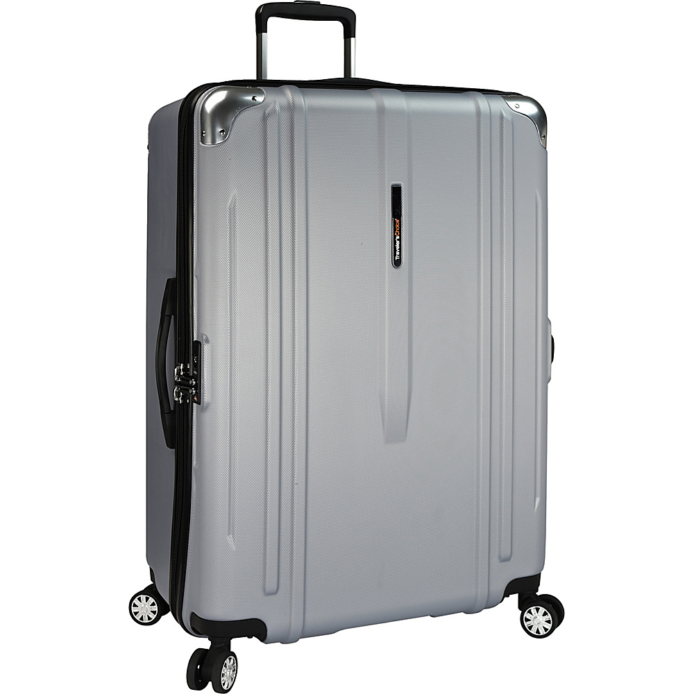 Traveler s Choice New London 29 100% Polycarbonate Trunk Spinner Silver Traveler s Choice Hardside Checked
