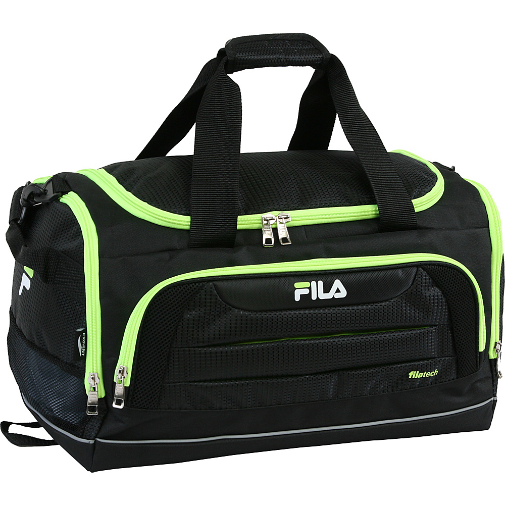 Fila Cypress Small Sport Duffel Bag Black Neon Green Fila Gym Duffels