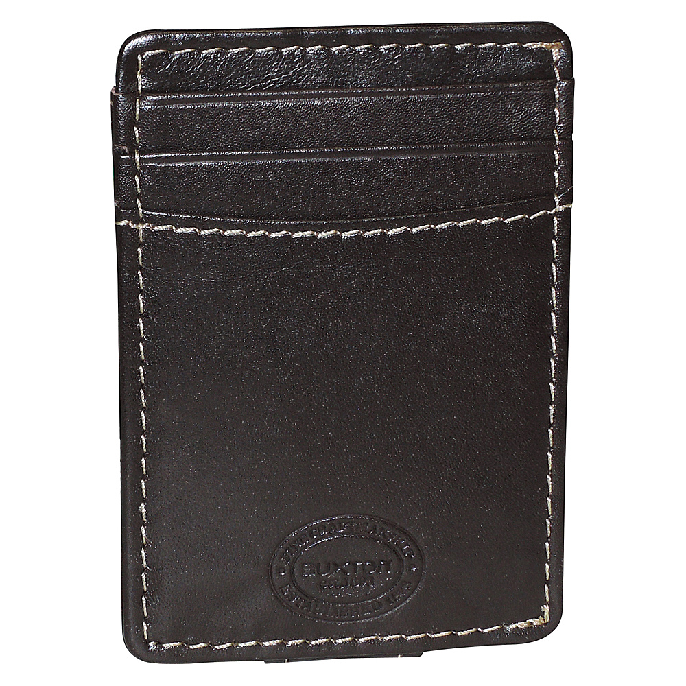 Buxton RFID Front Pocket Magnetic Money Clip Brown Buxton Men s Wallets