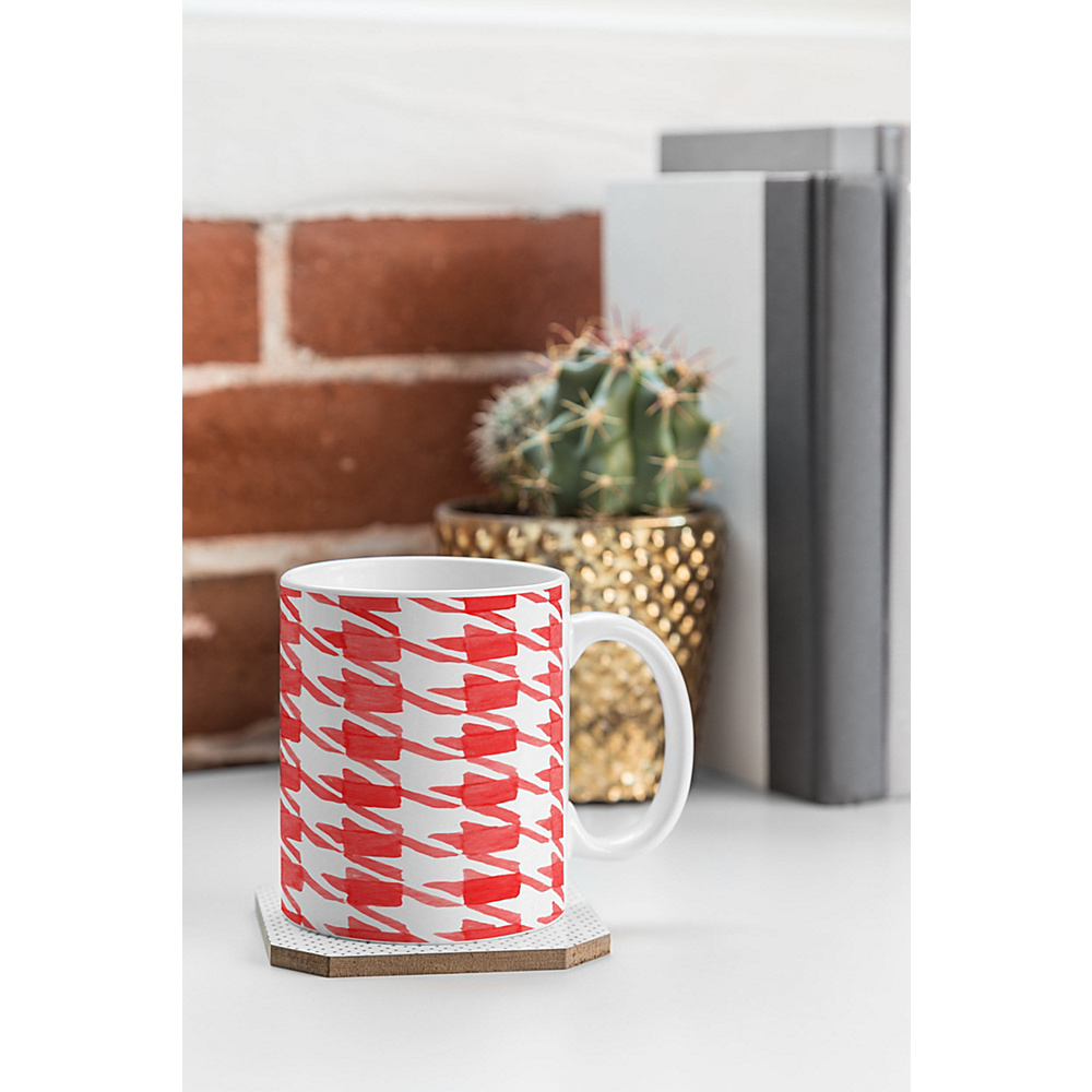 DENY Designs Coffee Mug Social Proper Candy Houndstooth DENY Designs Outdoor Accessories
