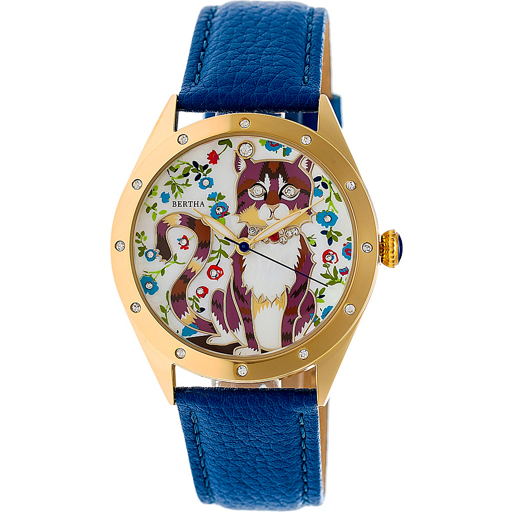 Bertha Watches Selina Leather Ladies Watch Blue Bertha Watches Watches