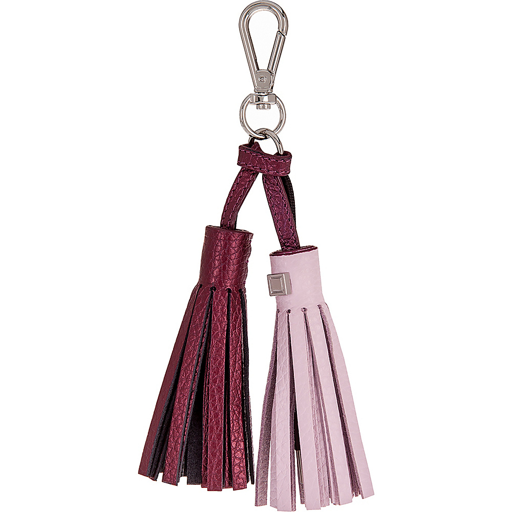 Lodis Sara Tassel Key Fob with Charging Cable Iced Violet Beet Lodis Women s SLG Other