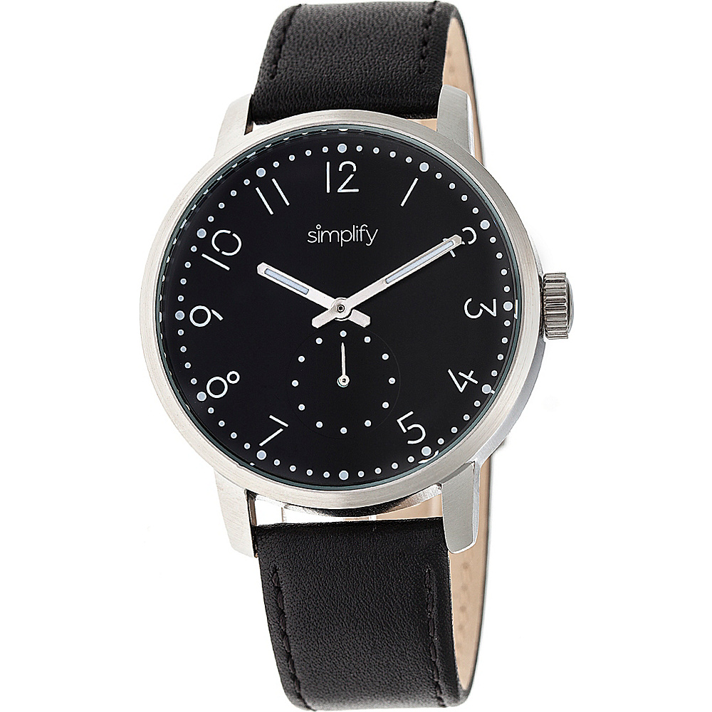 Simplify The 3400 Unisex Watch Black Silver Black Simplify Watches