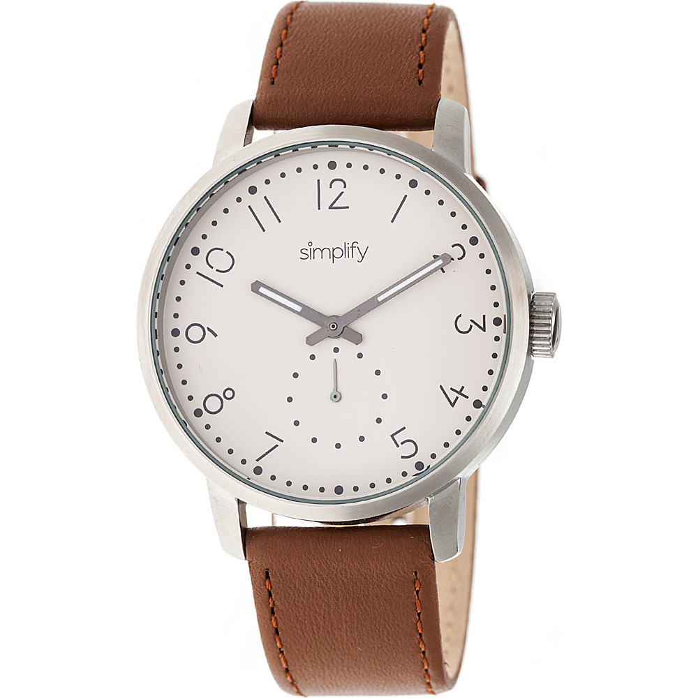 Simplify The 3400 Unisex Watch Brown Silver Khaki Simplify Watches