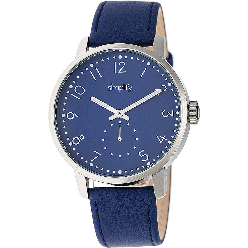 Simplify The 3400 Unisex Watch Blue Silver Blue Simplify Watches