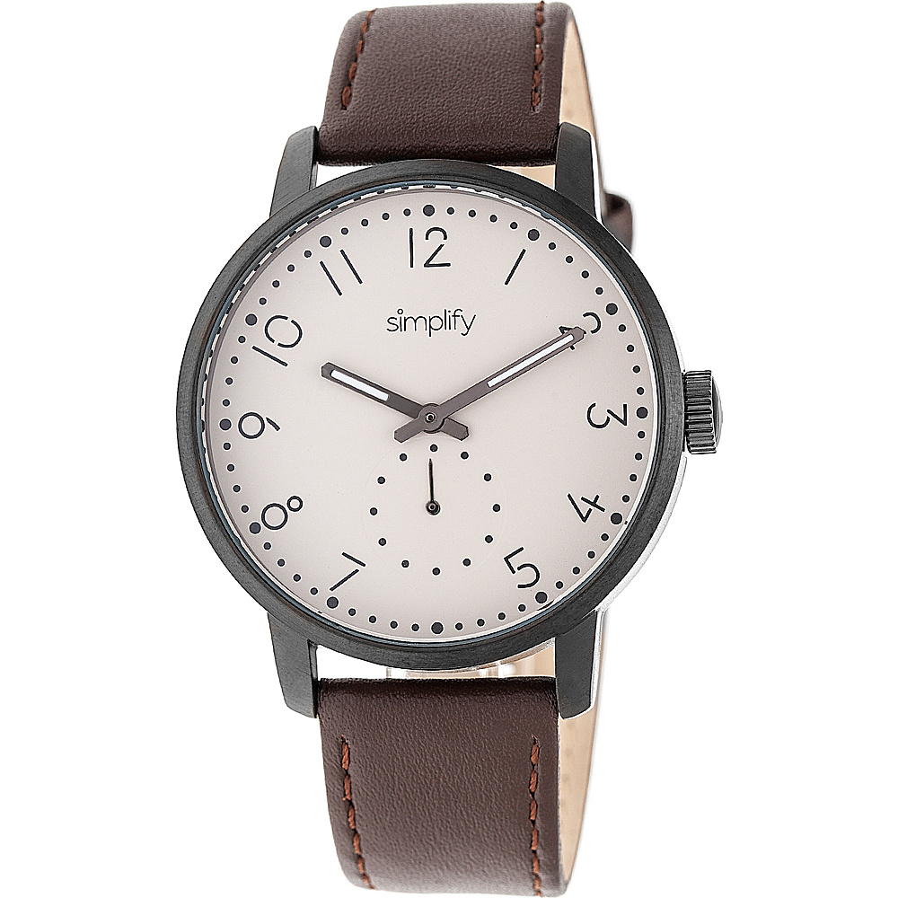 Simplify The 3400 Unisex Watch Dark Brown Gunmetal Khaki Simplify Watches