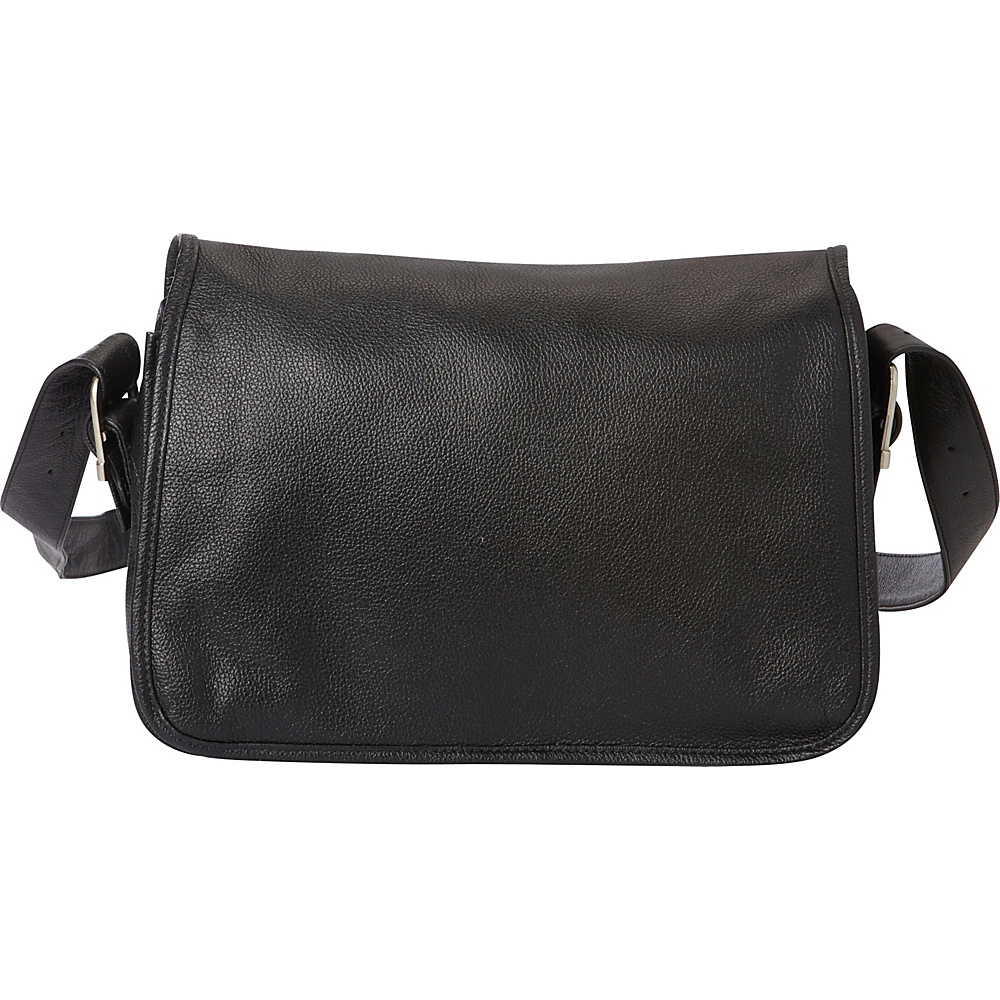 Piel Flap Over Leather Handbag Black Piel Leather Handbags