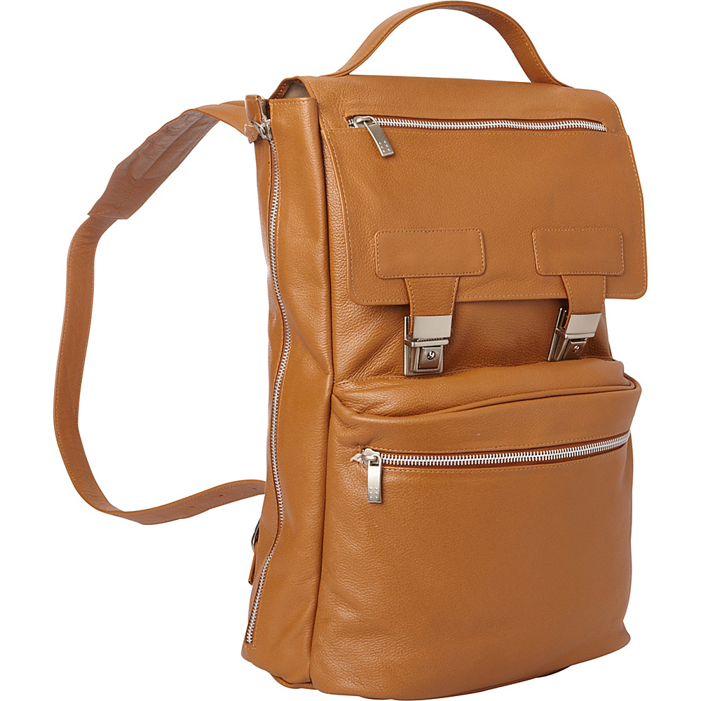 Piel Leather Vertical Backpack Saddle Piel Business Laptop Backpacks