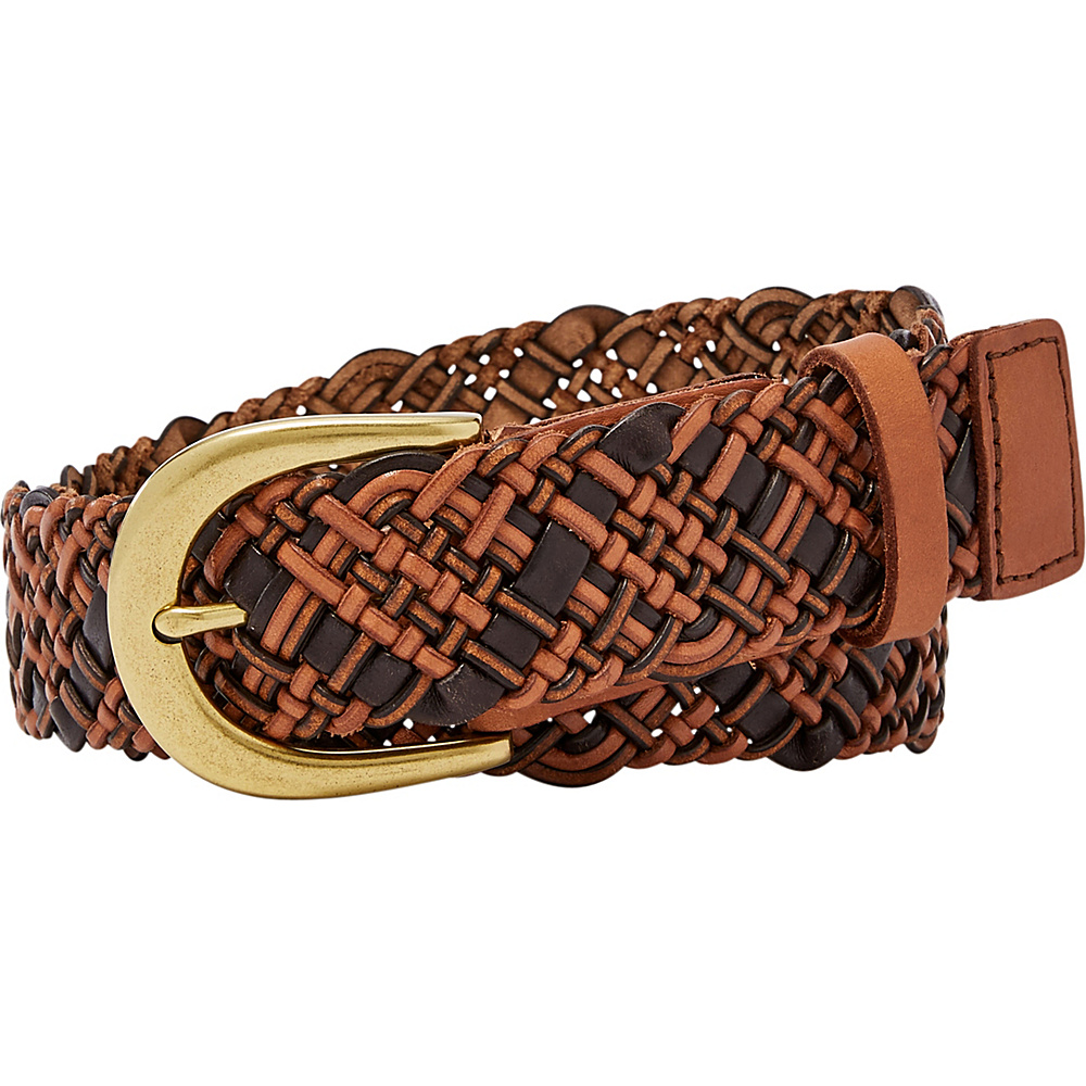 Fossil Woven Two Tone Belt Neutral Multi Large Fossil Other Fashion Accessories