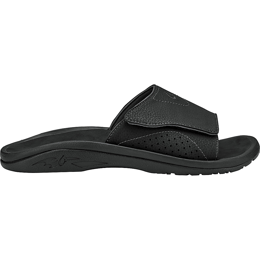 OluKai Mens Nalu Slide Sandal 15 Black Black OluKai Men s Footwear