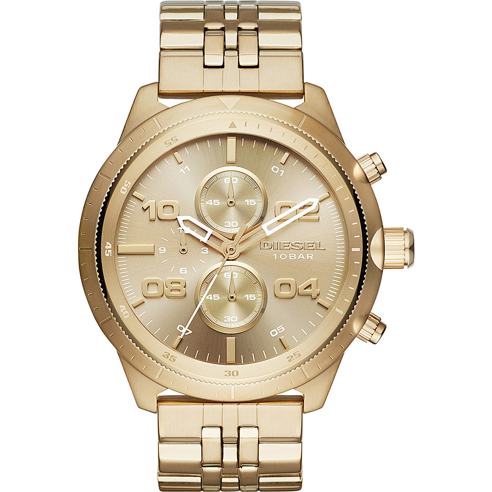 Diesel Watches Padlock Chronograph Watch Gold Diesel Watches Watches
