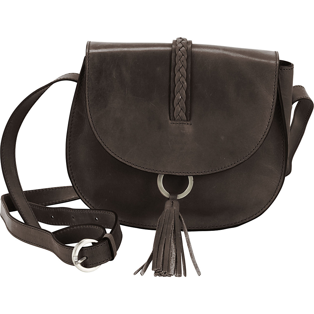 Hadaki Ring Saddle Distressed Gray Hadaki Leather Handbags